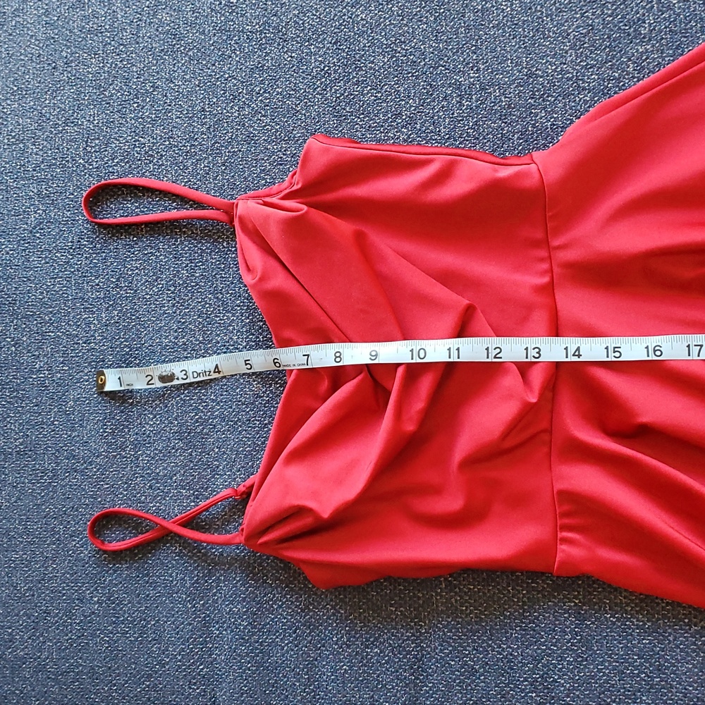 City Studios Juniors' Draped-Top Skater Dress, Size 1, Scarlet - Picture 8 of 10